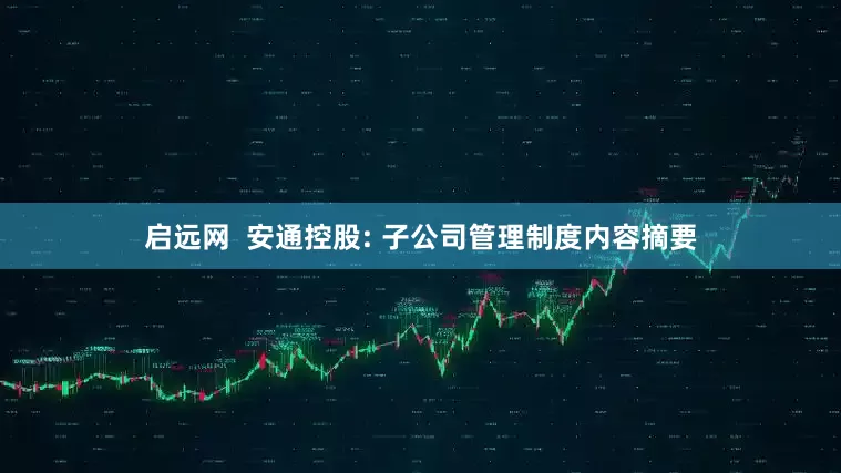 启远网  安通控股: 子公司管理制度内容摘要