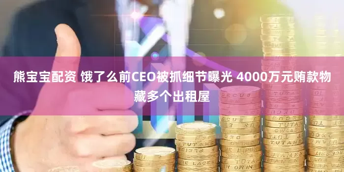 熊宝宝配资 饿了么前CEO被抓细节曝光 4000万元贿款物藏多个出租屋